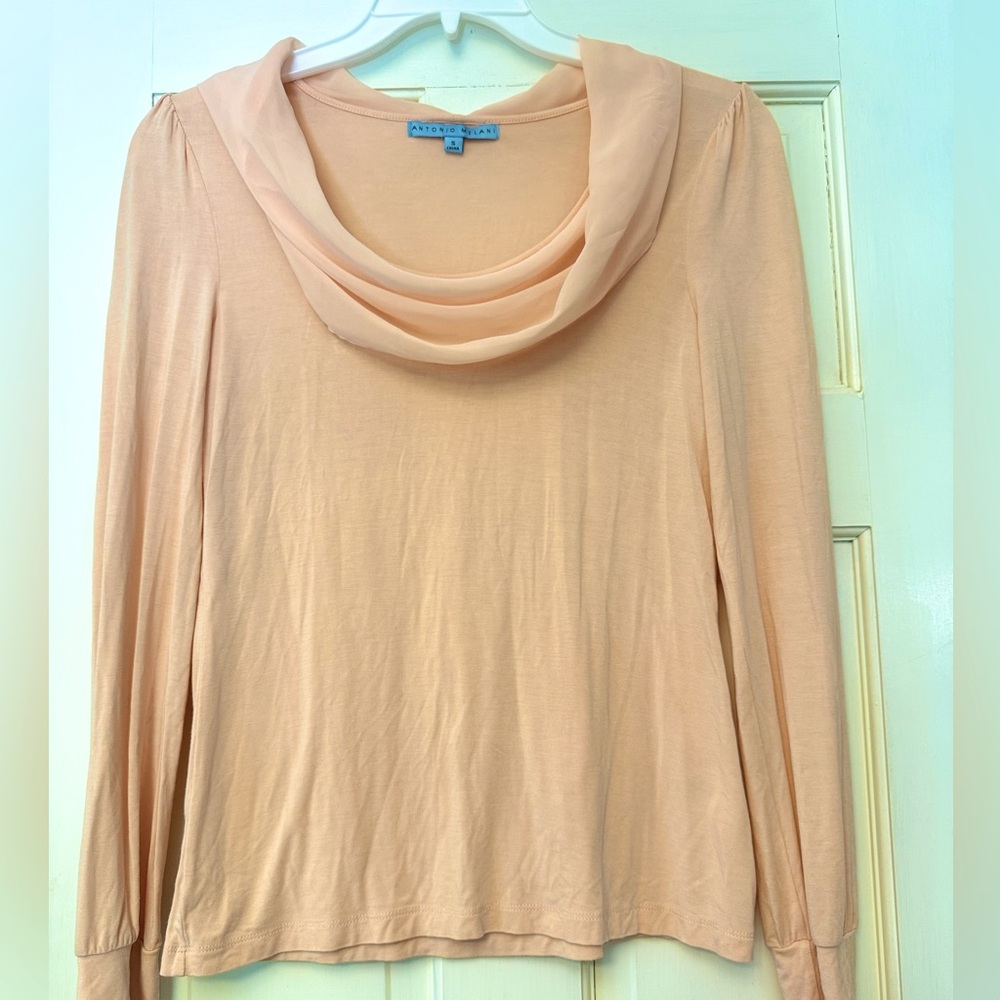 ANTONIO MELANI Peach Draped Neck Top